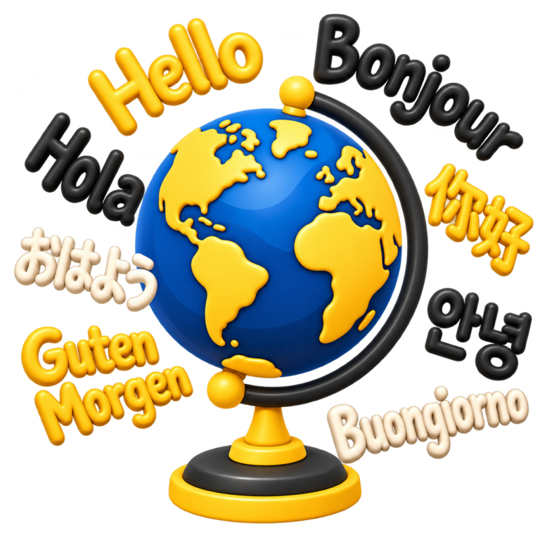 A multilingual globe